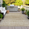 Piper Looms Chantille Stripes ACN2150 Beige Machine Washable Area Rug Outdoor Lifestyle Image Feature