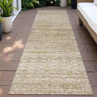 Piper Looms Chantille Stripes ACN2150 Beige Machine Washable Area Rug Runner Outdoor Lifestyle Image Feature
