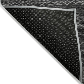 Piper Looms Chantille Stripes ACN2150 Charcoal Machine Washable Area Rug Backing Image