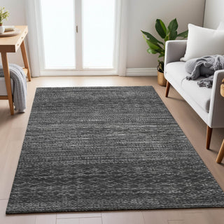 Piper Looms Chantille Stripes ACN2150 Charcoal Machine Washable Area Rug Lifestyle Image Feature