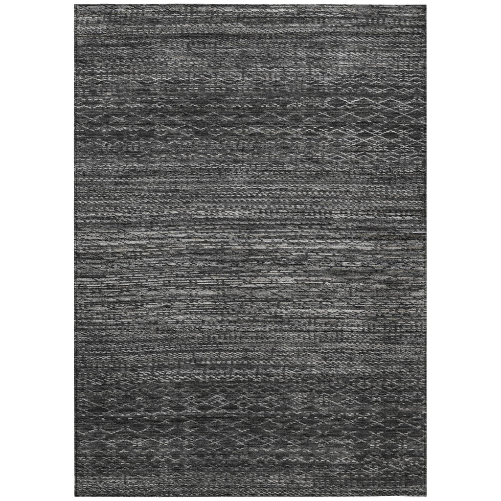 Piper Looms Chantille Stripes ACN2150 Charcoal Machine Washable Area Rug main image