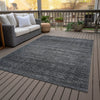 Piper Looms Chantille Stripes ACN2150 Charcoal Machine Washable Area Rug Outdoor Lifestyle Image Feature