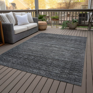 Piper Looms Chantille Stripes ACN2150 Charcoal Machine Washable Area Rug Outdoor Lifestyle Image Feature