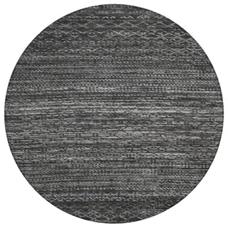 Piper Looms Chantille Stripes ACN2150 Charcoal Machine Washable Area Rug Round Main Image