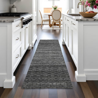Piper Looms Chantille Stripes ACN2150 Charcoal Machine Washable Area Rug Runner Lifestyle Image Feature