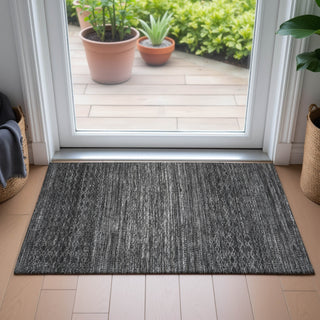 Piper Looms Chantille Stripes ACN2150 Charcoal Machine Washable Area Rug Scatter Lifestyle Image Feature