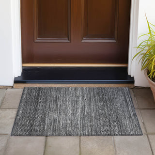 Piper Looms Chantille Stripes ACN2150 Charcoal Machine Washable Area Rug Scatter Outdoor Lifestyle Image Feature