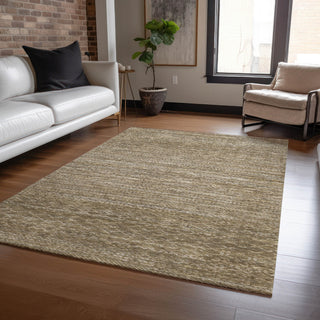 Piper Looms Chantille Stripes ACN2150 Chocolate Machine Washable Area Rug Lifestyle Image Feature