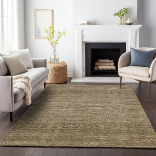 Piper Looms Chantille Stripes ACN2150 Chocolate Machine Washable Area Rug Lifestyle Image Feature