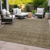 Piper Looms Chantille Stripes ACN2150 Chocolate Machine Washable Area Rug Outdoor Lifestyle Image Feature