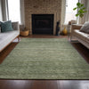 Piper Looms Chantille Stripes ACN2150 Fern Machine Washable Area Rug Lifestyle Image Feature