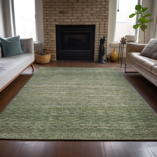 Piper Looms Chantille Stripes ACN2150 Fern Machine Washable Area Rug Lifestyle Image Feature