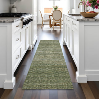 Piper Looms Chantille Stripes ACN2150 Fern Machine Washable Area Rug Runner Lifestyle Image Feature