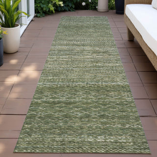 Piper Looms Chantille Stripes ACN2150 Fern Machine Washable Area Rug Runner Outdoor Lifestyle Image Feature
