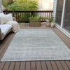Piper Looms Chantille Stripes ACN2150 Gray Machine Washable Area Rug Outdoor Lifestyle Image Feature
