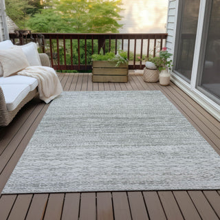 Piper Looms Chantille Stripes ACN2150 Gray Machine Washable Area Rug Outdoor Lifestyle Image Feature