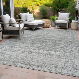 Piper Looms Chantille Stripes ACN2150 Gray Machine Washable Area Rug Outdoor Lifestyle Image Feature