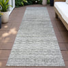 Piper Looms Chantille Stripes ACN2150 Gray Machine Washable Area Rug Runner Outdoor Lifestyle Image Feature
