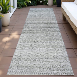 Piper Looms Chantille Stripes ACN2150 Gray Machine Washable Area Rug Runner Outdoor Lifestyle Image Feature