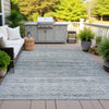 Piper Looms Chantille Stripes ACN2150 Linen Machine Washable Area Rug Outdoor Lifestyle Image Feature