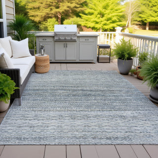 Piper Looms Chantille Stripes ACN2150 Linen Machine Washable Area Rug Outdoor Lifestyle Image Feature