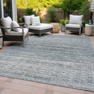 Piper Looms Chantille Stripes ACN2150 Linen Machine Washable Area Rug Outdoor Lifestyle Image Feature