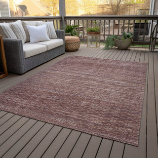 Piper Looms Chantille Stripes ACN2150 Merlot Machine Washable Area Rug Outdoor Lifestyle Image Feature