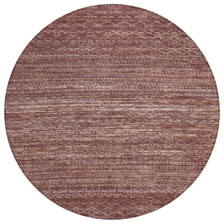 Piper Looms Chantille Stripes ACN2150 Merlot Machine Washable Area Rug Round Main Image