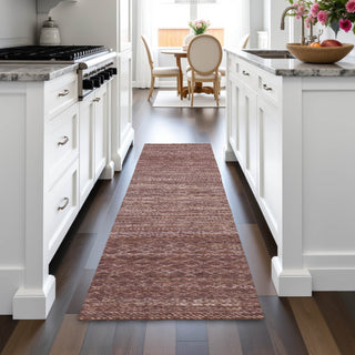 Piper Looms Chantille Stripes ACN2150 Merlot Machine Washable Area Rug Runner Lifestyle Image Feature