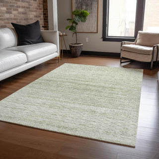 Piper Looms Chantille Stripes ACN2150 Sage Machine Washable Area Rug Lifestyle Image Feature
