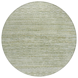 Piper Looms Chantille Stripes ACN2150 Sage Machine Washable Area Rug Round Main Image
