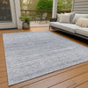 Piper Looms Chantille Stripes ACN2150 Sky Machine Washable Area Rug Outdoor Lifestyle Image Feature
