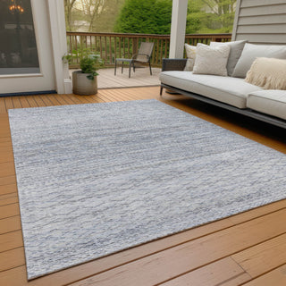 Piper Looms Chantille Stripes ACN2150 Sky Machine Washable Area Rug Outdoor Lifestyle Image Feature