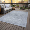 Piper Looms Chantille Stripes ACN2150 Sky Machine Washable Area Rug Outdoor Lifestyle Image Feature