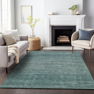 Piper Looms Chantille Stripes ACN2150 Teal Machine Washable Area Rug Lifestyle Image Feature