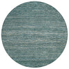 Piper Looms Chantille Stripes ACN2150 Teal Machine Washable Area Rug Round Main Image