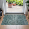 Piper Looms Chantille Stripes ACN2150 Teal Machine Washable Area Rug Scatter Lifestyle Image Feature