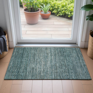 Piper Looms Chantille Stripes ACN2150 Teal Machine Washable Area Rug Scatter Lifestyle Image Feature