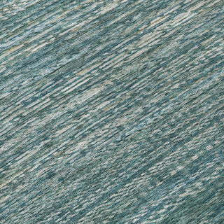 Piper Looms Chantille Stripes ACN2150 Teal Machine Washable Area Rug Swatch Image