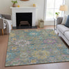 Piper Looms Chantille Medallions ACN2151 Aloe Machine Washable Area Rug Lifestyle Image Feature