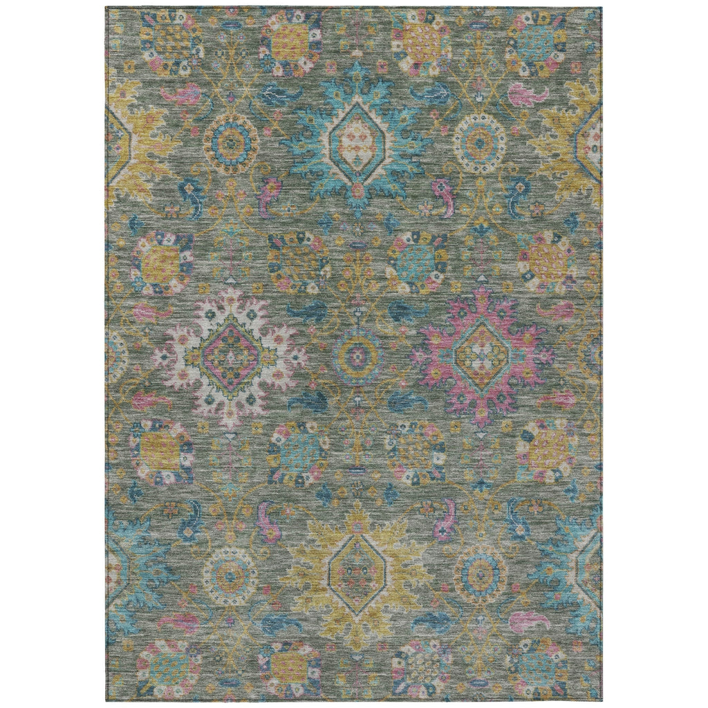 Piper Looms Chantille Medallions ACN2151 Aloe Machine Washable Area Rug main image