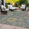 Piper Looms Chantille Medallions ACN2151 Aloe Machine Washable Area Rug Outdoor Lifestyle Image Feature