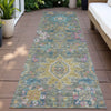 Piper Looms Chantille Medallions ACN2151 Aloe Machine Washable Area Rug Runner Outdoor Lifestyle Image Feature