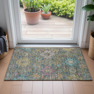 Piper Looms Chantille Medallions ACN2151 Aloe Machine Washable Area Rug Scatter Lifestyle Image Feature