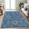 Piper Looms Chantille Medallions ACN2151 Blue Machine Washable Area Rug Lifestyle Image Feature