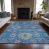 Piper Looms Chantille Medallions ACN2151 Blue Machine Washable Area Rug Lifestyle Image Feature