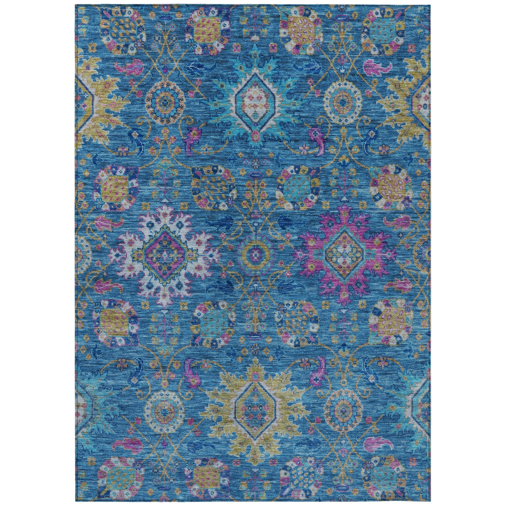Piper Looms Chantille Medallions ACN2151 Blue Machine Washable Area Rug main image