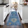 Piper Looms Chantille Medallions ACN2151 Blue Machine Washable Area Rug Runner Lifestyle Image Feature