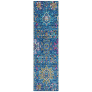 Piper Looms Chantille Medallions ACN2151 Blue Machine Washable Area Rug Runner Main Image