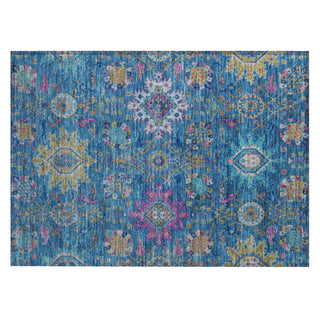 Piper Looms Chantille Medallions ACN2151 Blue Machine Washable Area Rug Scatter Main Image